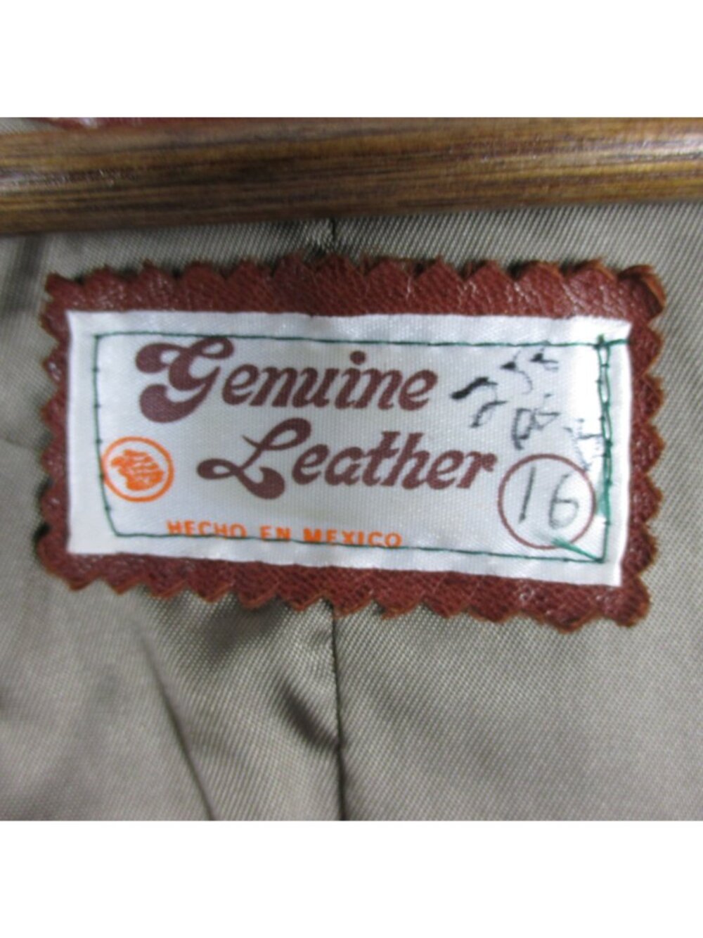 Vintage Womens Genuine Leather Jacket Brown Zip Front Size 12 Hecho En Mexico - Picture 5 of 10
